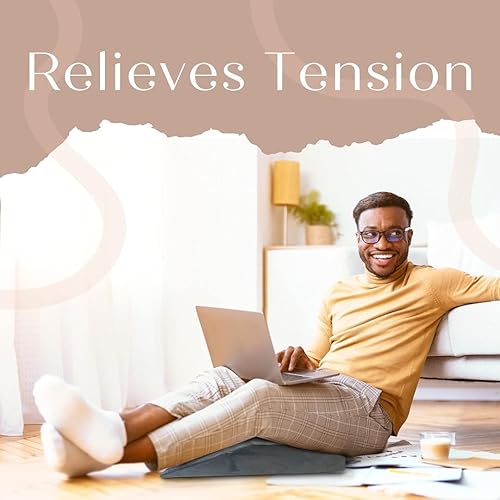 Miniatura 5 de Almohada de elevación de piernas con espuma viscoelástica y funda extraíble de terciopelo lavable para dormir, ciática, dolor de espalda, cirugía de