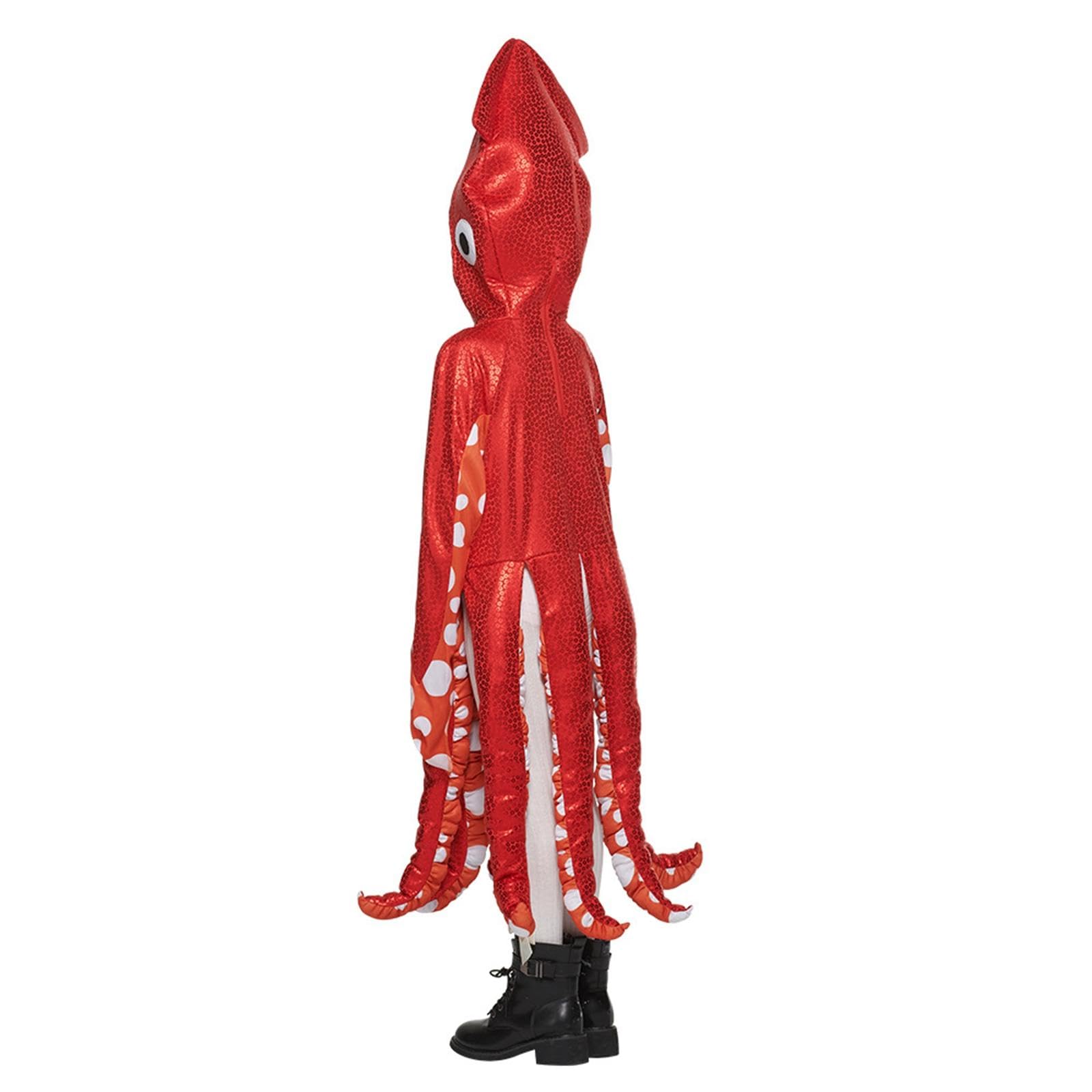 Kinderkostüm Junge Mädchen Tieroverall Verkleidung Kostümspiel Polyester Atmungsaktiv für Meeresparty Karneval Zuhause, L