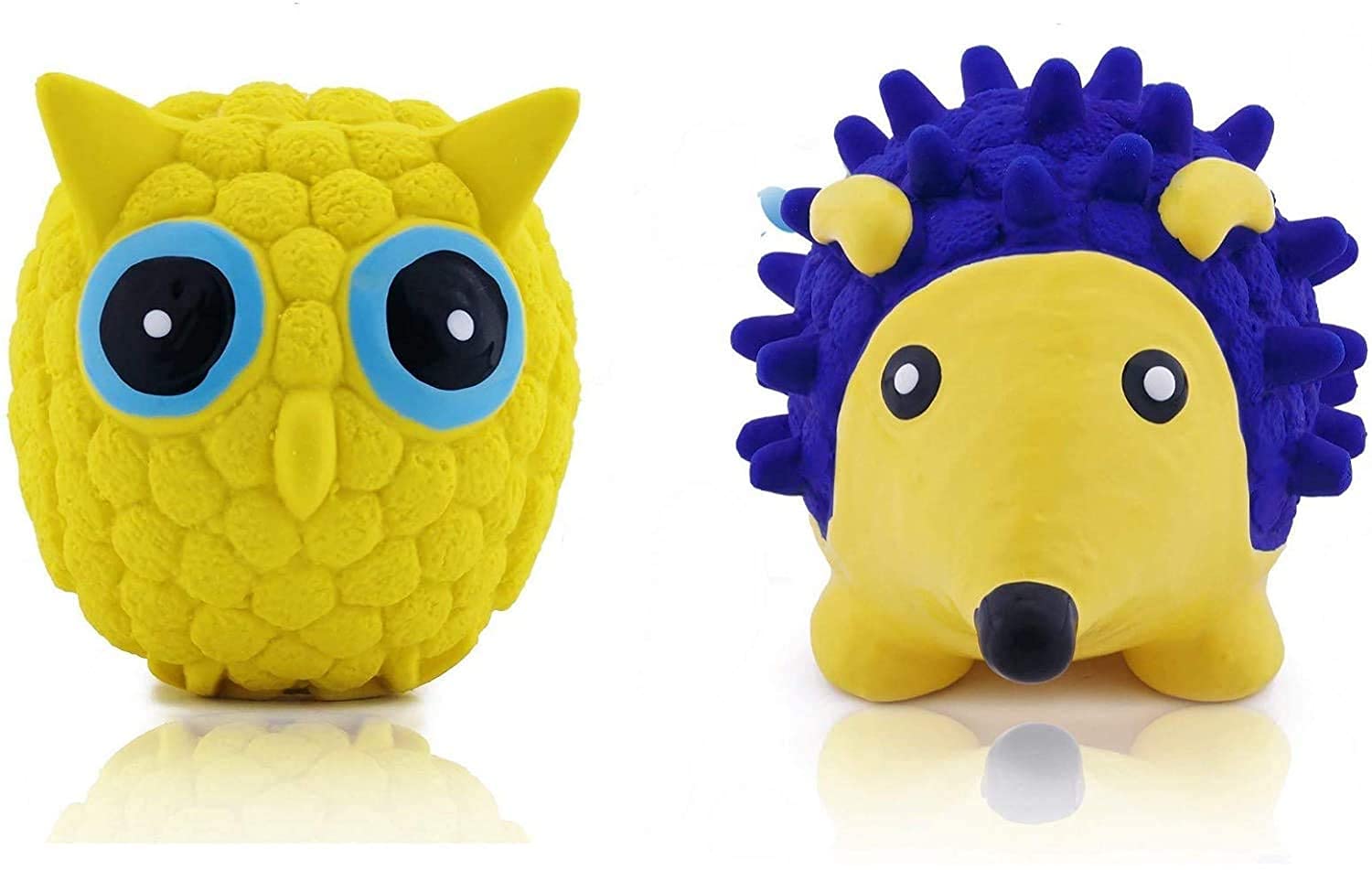 DOGTOWN Latex Squeaky Rubber Hedgehog and Owl Shape Chew Toy for Dogs, Puppy and Cat- Small (Combo of 2) (B09875KFT8) Amazon Price History, Amazon Price Tracker