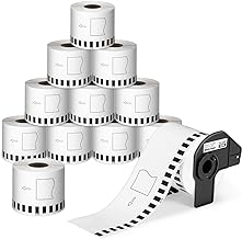 COLORTY 12 Rolls Compatible with Brother DK-2205 Continuous Paper Labels 2-3/7" x 100'(62mm x 30.48m), for Brother QL Labe...