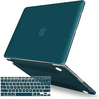 IBENZER Compatible with MacBook Pro 13 Inch Case 2015 2014 2013 end 2012 A1502 A1425, Hard Shell Case with Keyboard Cover for Old Version Apple Mac Pro Retina 13, Quetzal Green, R13QUGN+1