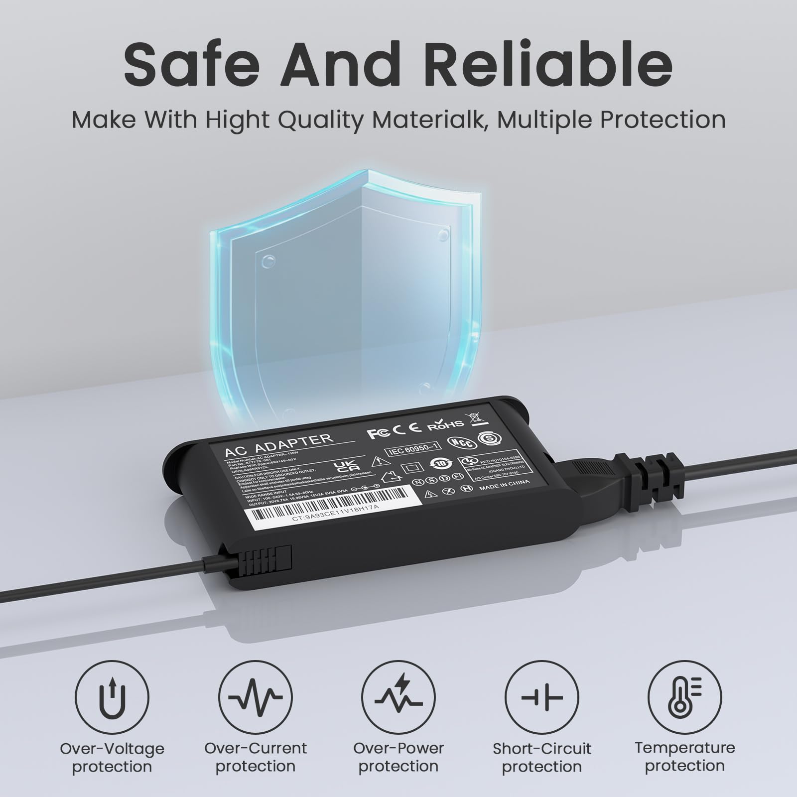 Caricabatterie USB C da 135 W compatibile con Lenovo ThinkPad Z16 P16s P15s P14s E16 E15 E14 T16 Yoga/Slim Pro 9 7 6 7i 9i Book 9 ThinkBook 16 14p 14 15 14s IdeaPad Slim/Pro 9 7 5 Legion 9