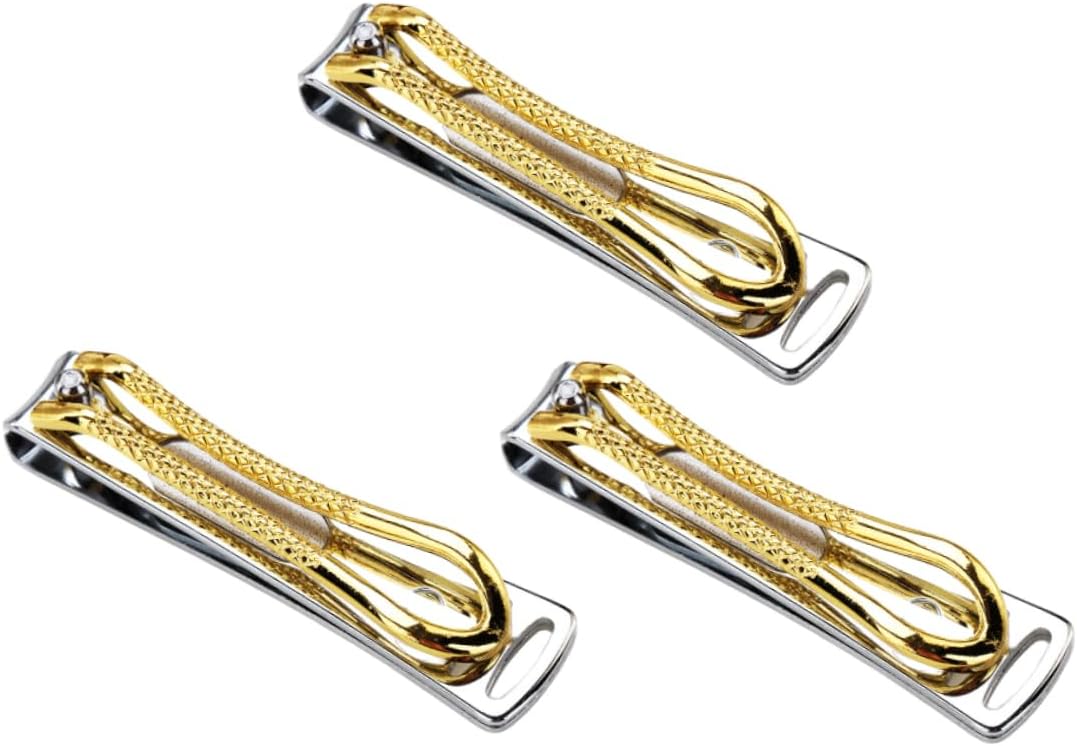 FOMIYES3pcs Slant Edge Nail Cutter Slant Edge Toenail Clippers Nail Cutters for Thick Nails Nail Cutter with File Nail Nippers Professional Nail Trimmer Metal Daily Necessities