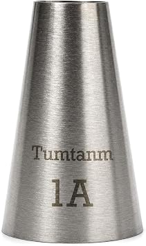 1A Nozzle Large Drop Flower Piping Tip, Large Seamless Stainless Steel Icing Piping Nozzle Tip #1A