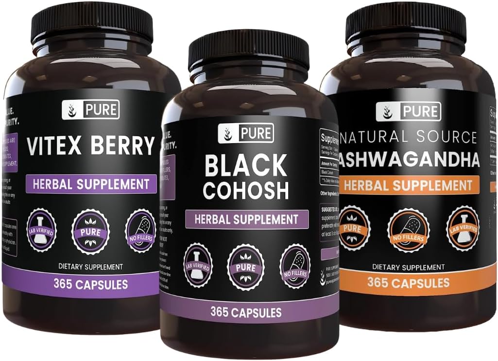 PURE ORIGINAL INGREDIENTS Black Cohosh, Ashwagandha y Vitex
