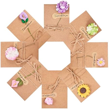 Amazon Co Jp Nbeads 16セット メッセージカード ウィッシュカード 封筒付 花束 おしゃれ グリーティングカード ハッピーバースデーカード 切り抜き 色纸 手紙 招待状 挨拶状 案内状 感謝祭 結婚式 誕生日 ビジネス プレゼント 母の日 父の日 ギフトカード 文房具