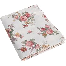 Cotton Flat Bed Sheets Twin XL Size Hotel Quality Ultra Soft Flat Sheet Flower Printed Luxury Top Sheet Machine Wash