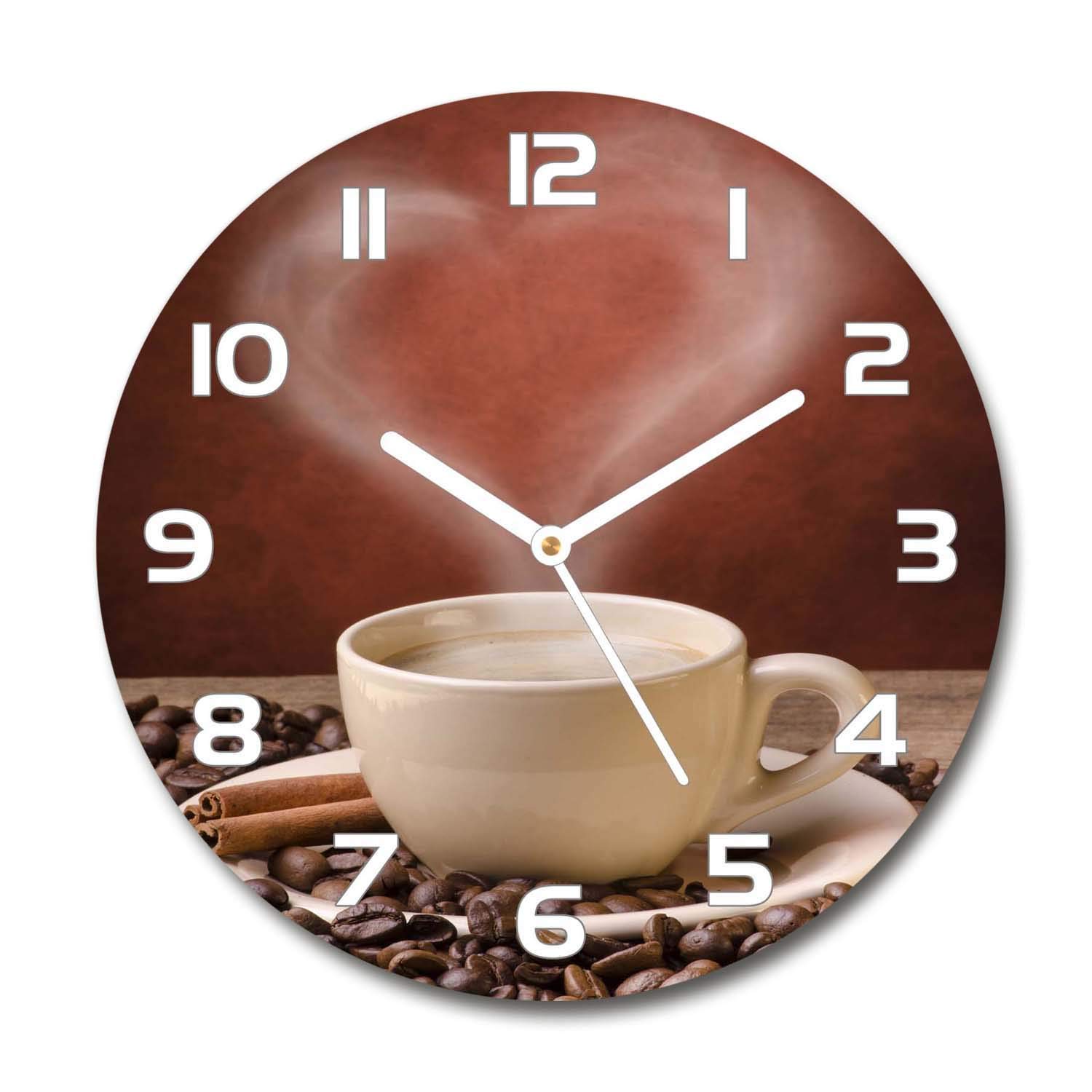 Horloge en verre 60x60cm Tulup silencieuse salon design café