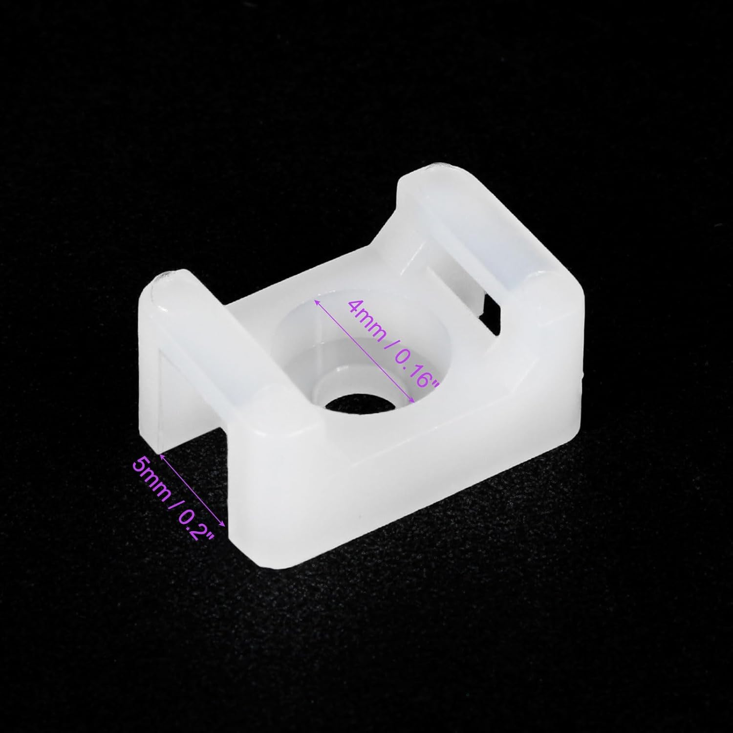 Cable Tie Mount Base STM-1 Wire Holder [for Wire Management] - 5mm / White/ 30 Pcs
