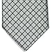 Retreez Check Textured Woven Microfiber Skinny Tie Necktie - Silver