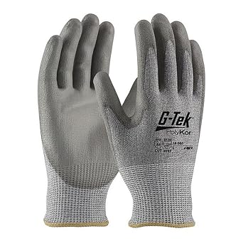 PIP 16-560/XXL G-Tek PolyKor Sea mLess Knit Blended Glove with Coated Smooth Grip, XXL Size, Polyurethane Pack of 12