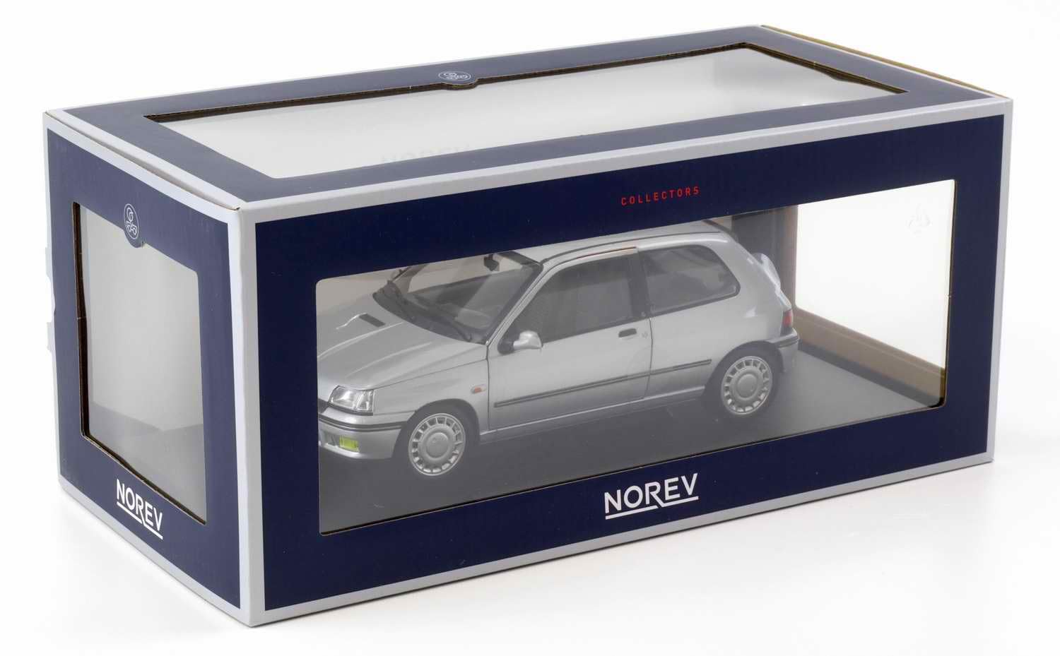 NOREV Voiture de Collection Compatible avec Renault Clio 16S de 1992 Gris Iceberg 1/18 Métal RENAULTCLIO