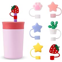 6pcs Straw Cover Cap for Owala Kids Cup, Dust-Proof Drinking Silicone Straws Reusable Straws Tips Lids,12mm 0.47in Lid Accessories 6pcs
