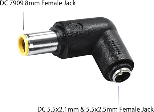 Miniatura 5 de DC 0.315 in macho a DC 0.217 in x 0.083 in hembra adaptador para central eléctrica de respaldo portátil Jackery Explorer Rockpal Bluetti Milin