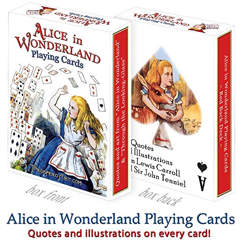 Baraja Alice In Wonderland con Dorso Rojo miniatura 7