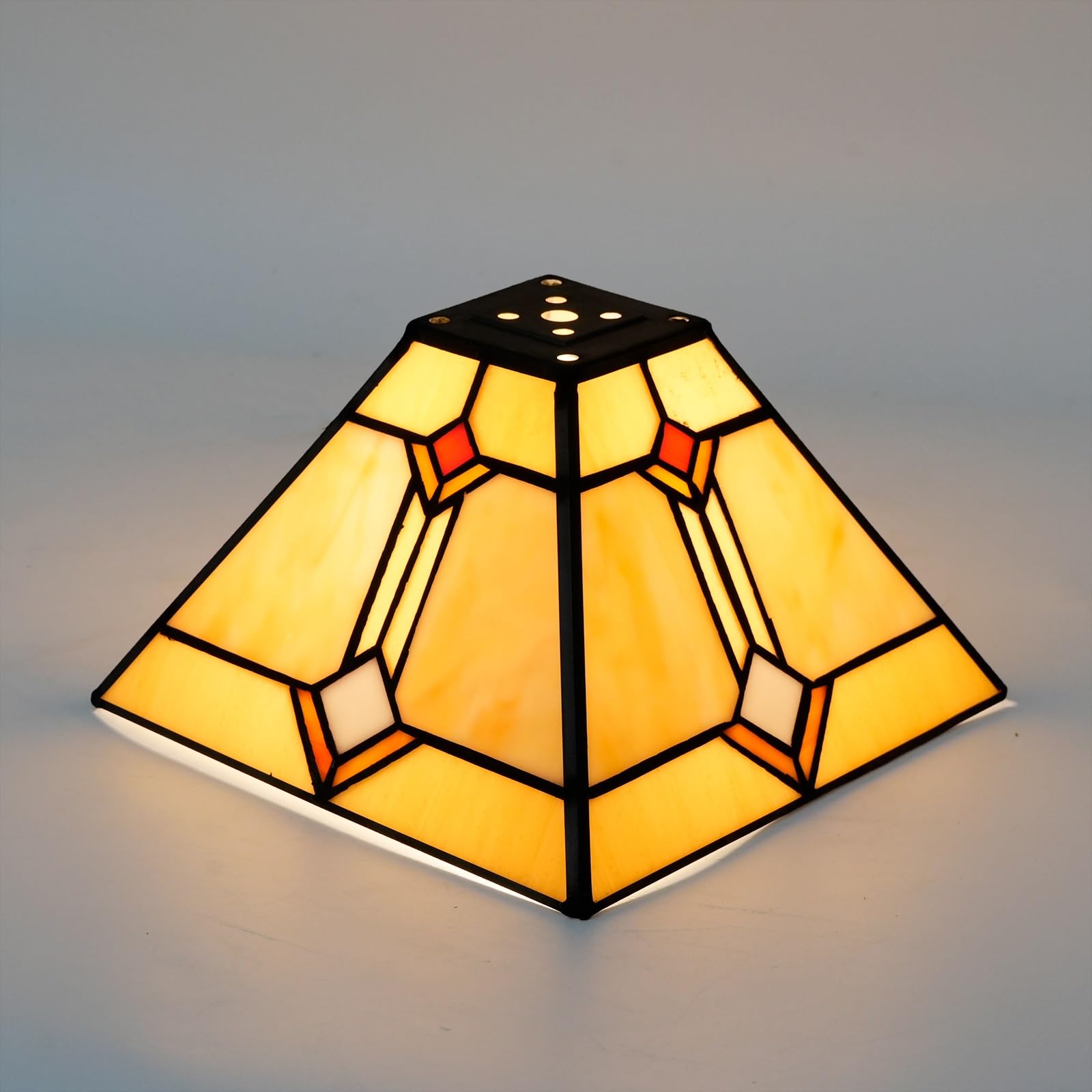 Abat-jour Tiffany de rechange en verre teinté pour lustre et applique murale
