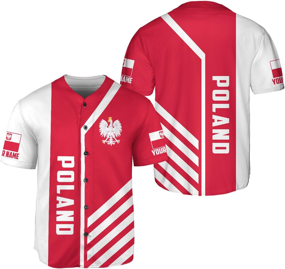 Parvii Personalized Poland Baseball Jersey Shirt Women & Men, Polska Tshirt Poland Shirt, Poland Pride Shirts, Polish Eagle