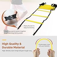 Vista 2 de GHB Pro Agility Ladder Agility Training Ladder Speed 12 Rung 20ft with Carrying Bag