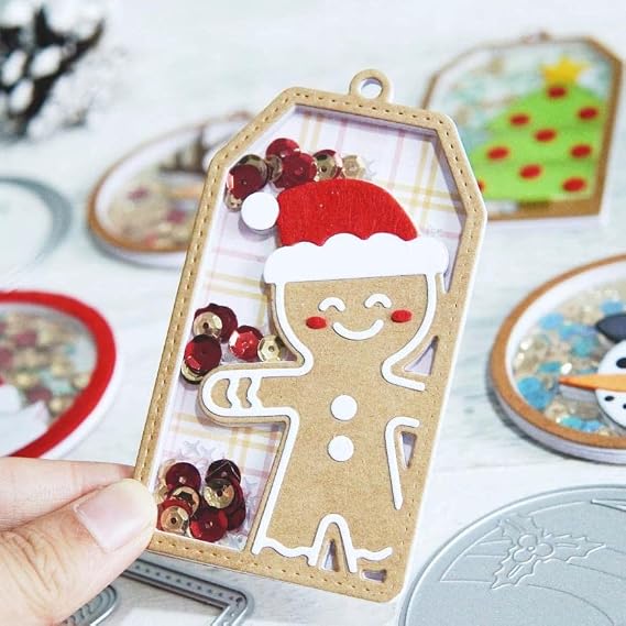 Christmas Gingerbread Man Shaker Metal Die Cuts, Cutting Dies, Paper Cards, Scrapbooking