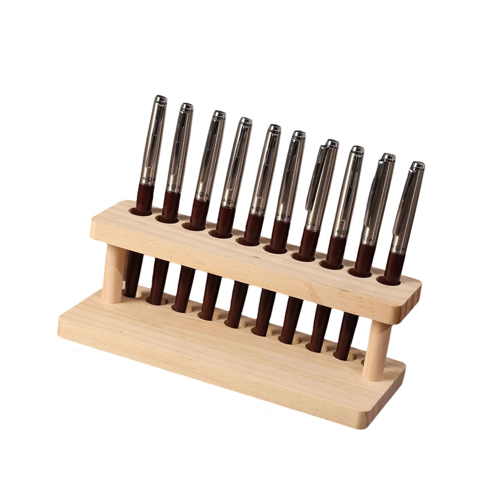 Kaeltsyn Multi Storage Wooden Pen Stand for Efficient Organization of Pens and Pencils on Any Desk Multifunctional Pen Storage