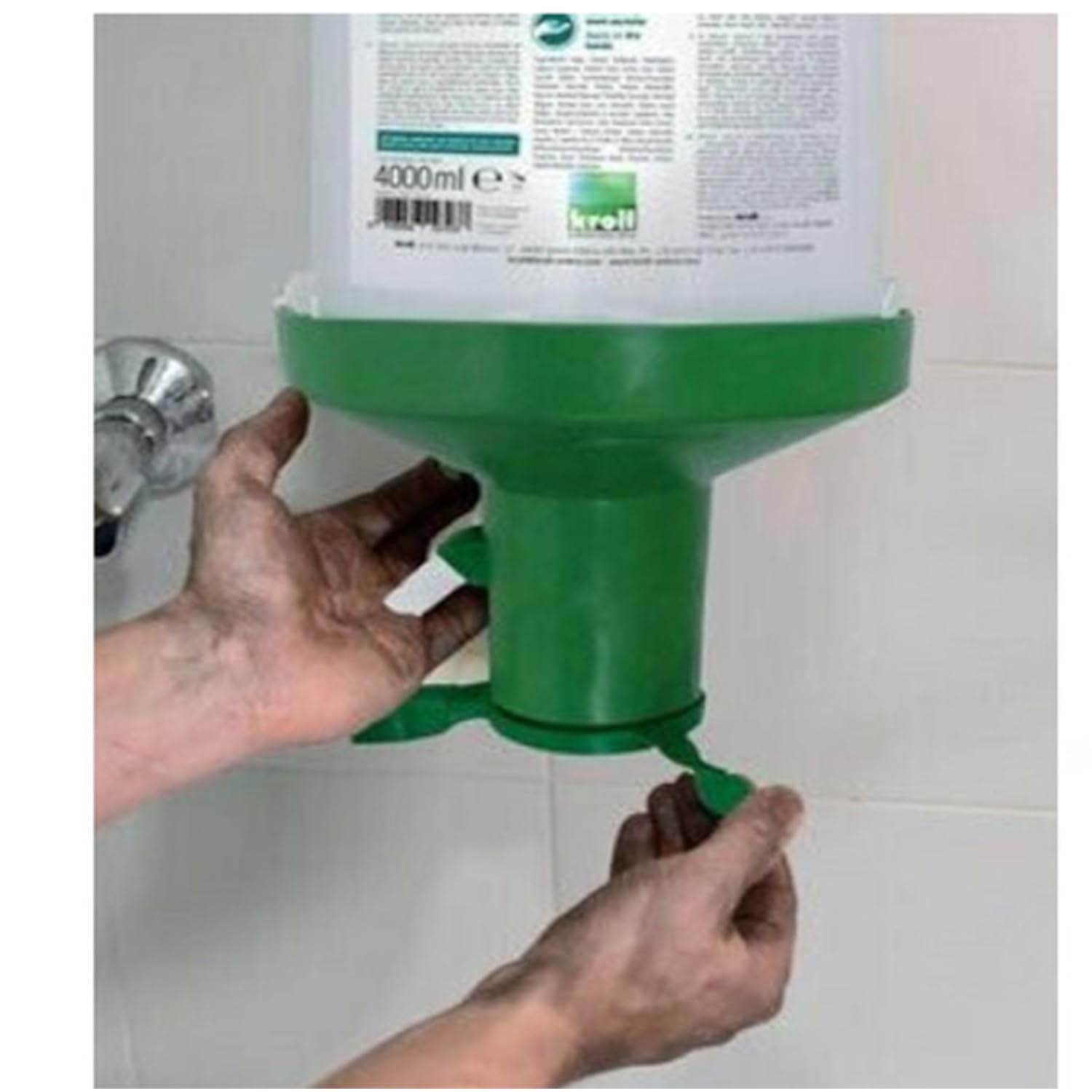SIO Dosificador Pasta Lavamanos 4 Kg – Dispensador de Pared para Pasta Lavamanos Taller – Soporte Dispensador Jabón Mecánico Industrial – Uso Profesional Garaje e Industria