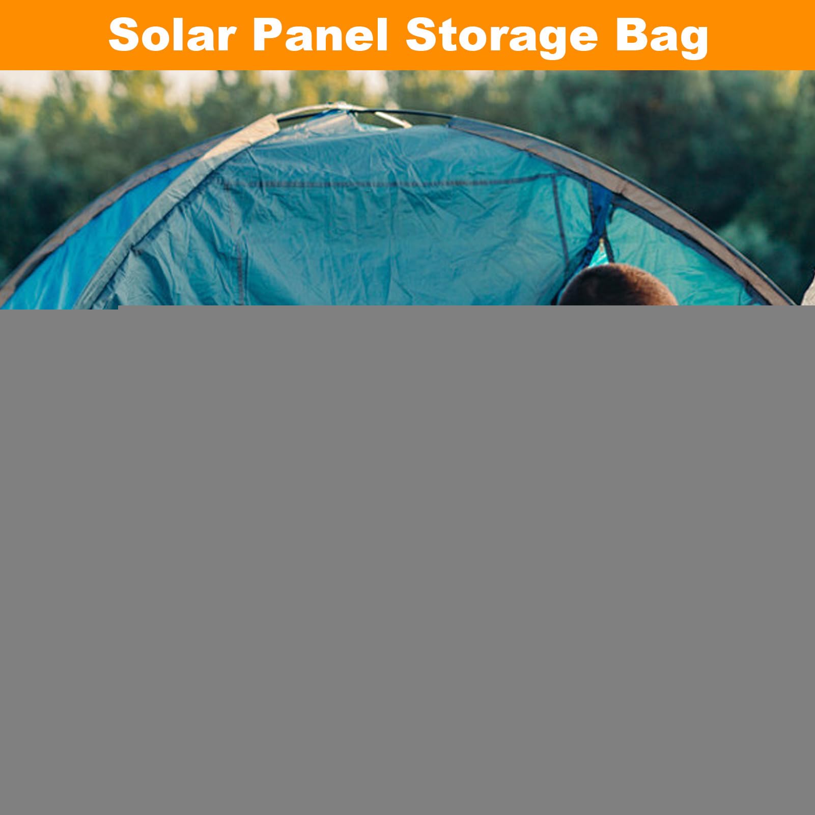 Generisch Borsa con pannello solare, a 2 , 100 W, 100 x 200 W | con manico, per vacanze, campeggio, escursioni in montagna