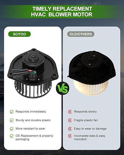 Vista 1585 de SCITOO 700188 Reemplazo del motor del ventilador HVAC con jaula de ventilador para Toyota Tacoma 2005-2015, reemplazo OE - 87103-04043, 87103-04044