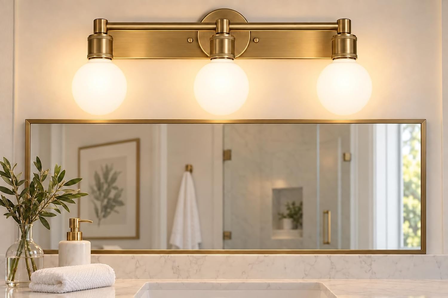 Bioluz LED G25 Globe Vanity Light Bulbs, 40W Equivalent, 2700K Warm White, 90 CRI, 450 Lumens, Flicker Free Dimmable Bulbs with E26 Base, 6 Pack image 3