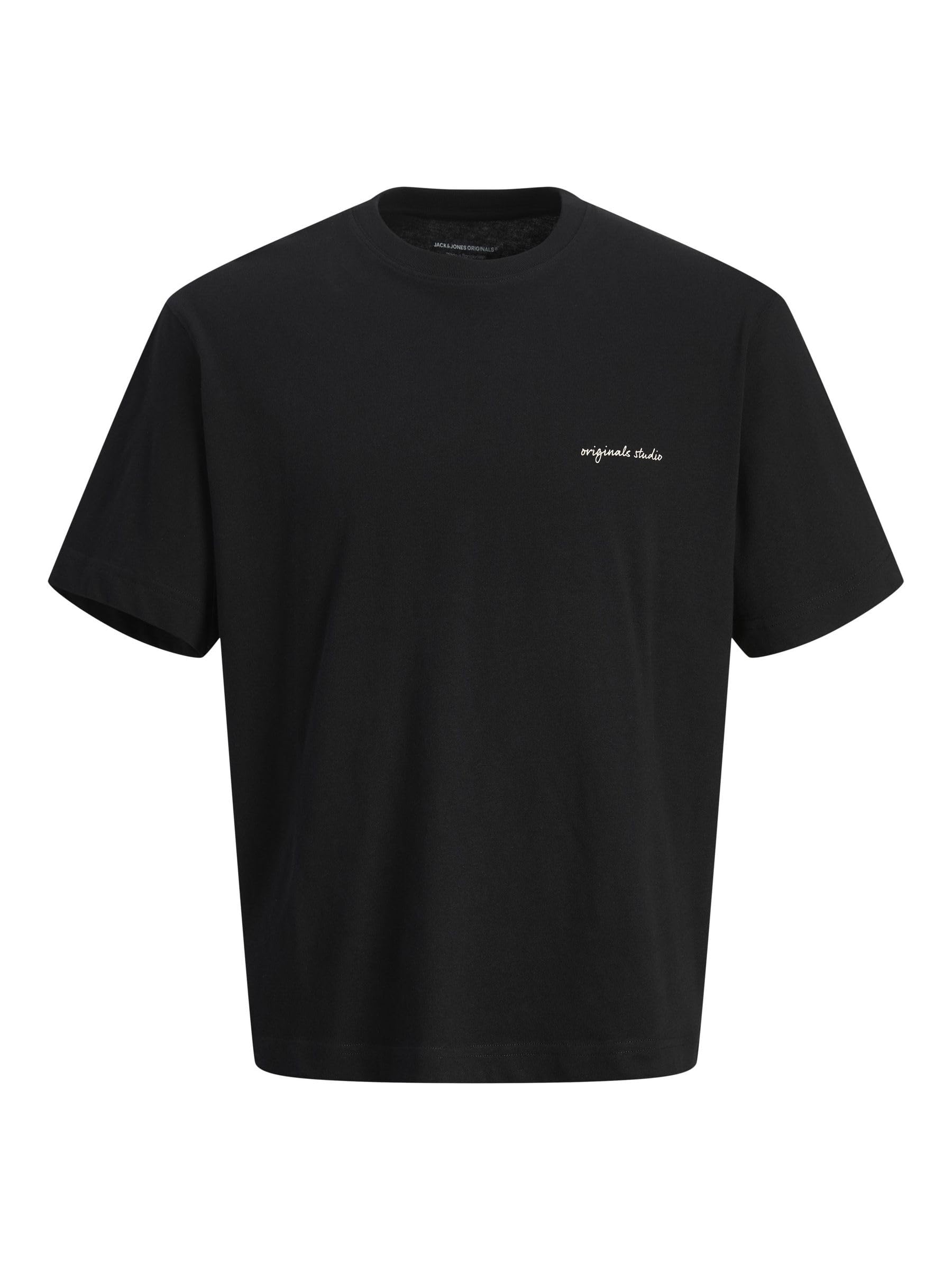 JACK & JONES Jormarrakesh Back Tee SS Crew Neck, Black, S