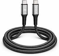 Cabo USB-C 1 Metro 60W Preto, Reforçado, Nylon Trançado, Carregamento Rápido, Tipo C para Notebook, Celular, i.Phone 15, Samsung, MacBook, Resistente