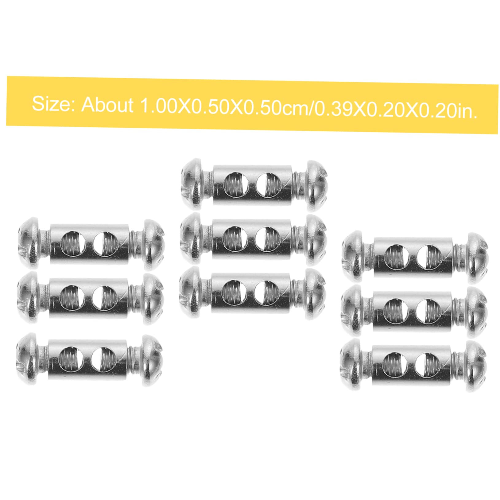 Alipis 20pcs Upgraded Wire Rope Clamp Double Hole Stainless Steel Cable Lock Easy to Install Remove