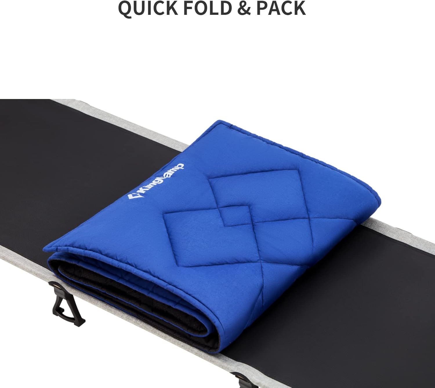 KingCamp Camping Cot Pads XL Thick, Adults Portable Soft Foldable Comfortable Bed for Outdoor Indoor, Travel, Hiking, Lounge Chair, Navy : Everything Else