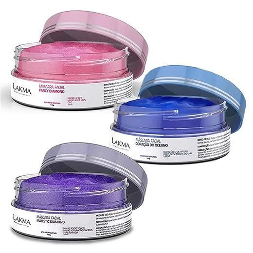 Kit Máscaras Faciais Joias Raras 3 itens Lakma