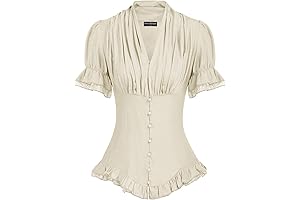 Scarlet Darkness Medieval Peasant Blouse For Women 2024