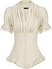 Scarlet Darkness Womens Work Tops Elegant Renaissance Pirate Shirt Short Sleeve Victorian Peasant Blouses