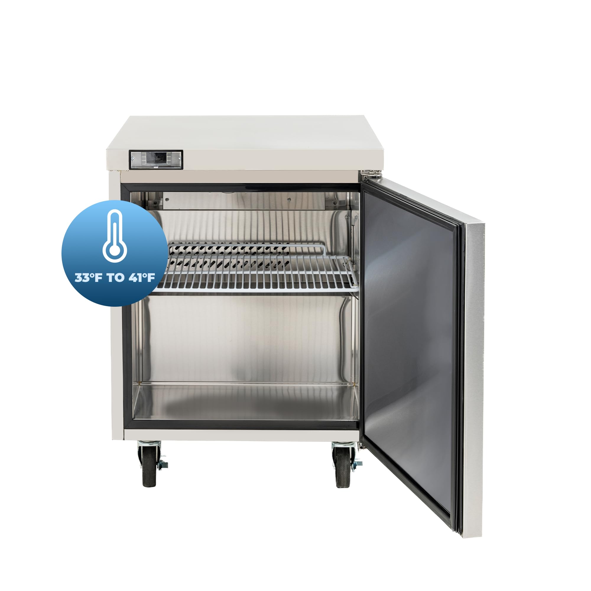 Frigos Commercial Refrigeration FGP-UCRF-27 6.5 cu ft Beverage Cooler Silver