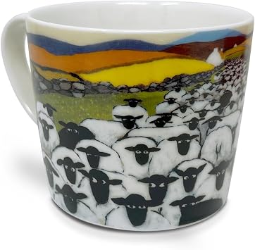 Thomas Joseph Sheep Mug Early Morning Rush Hour - Bone China Coffee Tea Mug