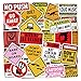 50 pcs Funny Warning Sign Stickers Waterproof Vinyl Stickers for Laptop Water Bottle,Sign Stickers Decoration Supplies for Family to Stay at Home and Outdoor