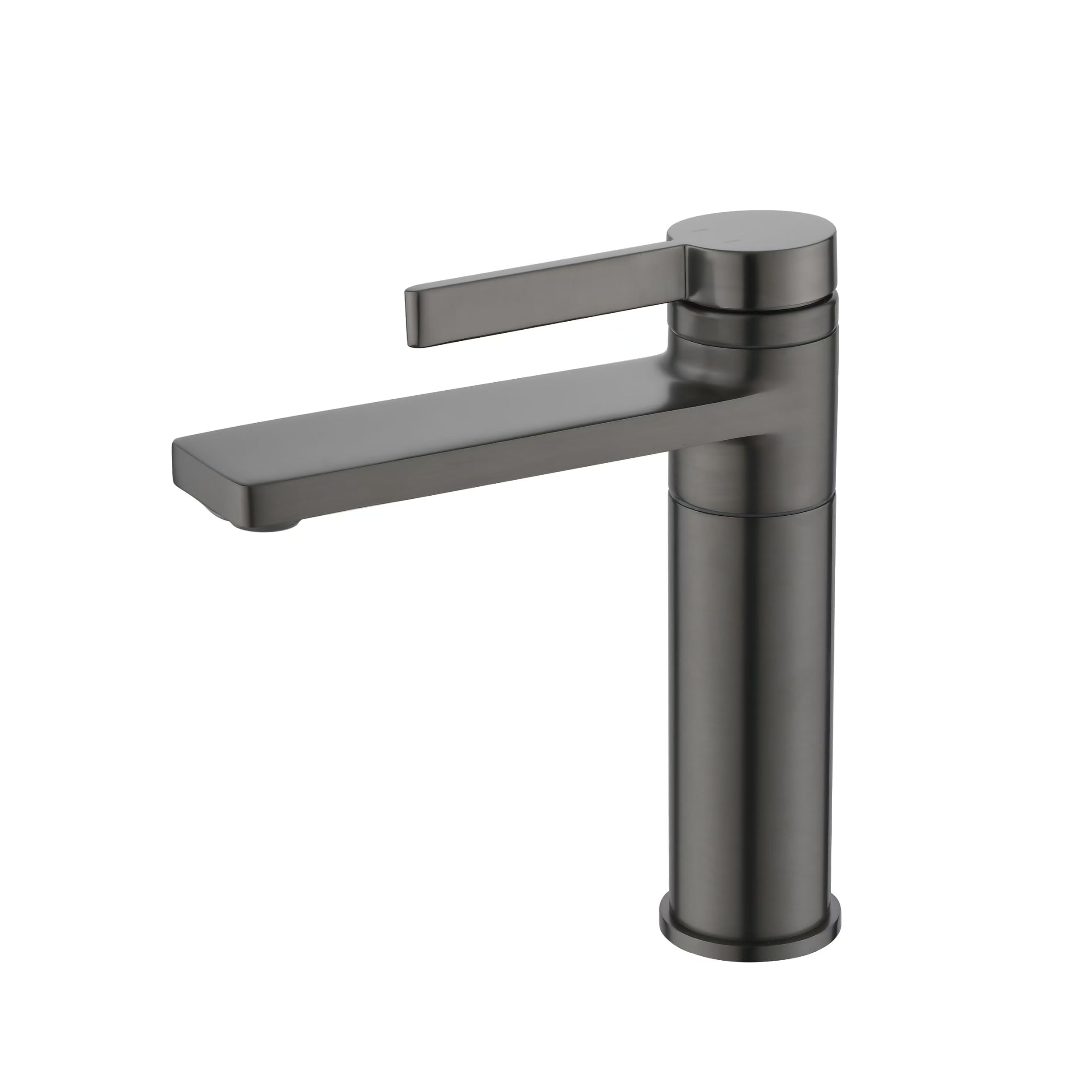 SOHNVWTGD Bathroom Basin Mixer Tap Single Lever one Hole Bathroom Sink Taps Mixers Basin Taps with Sweivl Spout for Bathroom, Washroom, Cloakroom, Caravan Tap with Adjustable Spout Grey