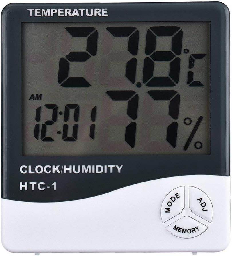 HP Deals Digital Hygrometer Thermometer Humidity Meter with Clock LCD Display HTC-1 4.1 Out of 5 Stars 14 Customer revie