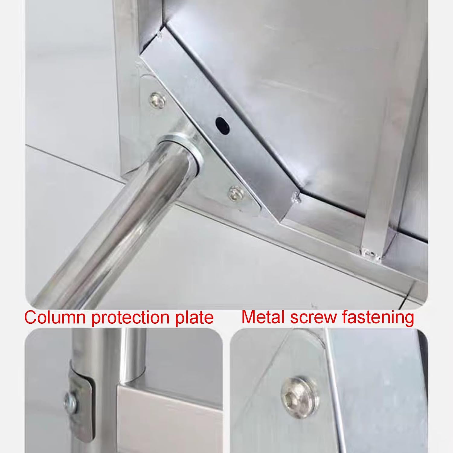 Thickened Stainless Steel Work Table Kitchen Cutting Table with Movable Brake Wheels Folding Design That Does Not Hurt Your Hands