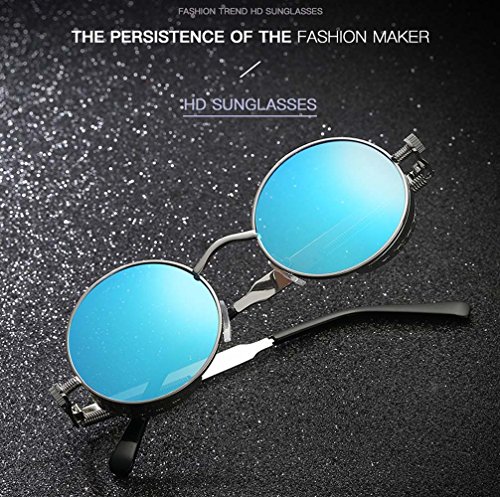 Arctic Star Steam Punk, Gothic, Retro Pattern Edging, Antique Glasses Round Frame Sunglasses. #TOP1