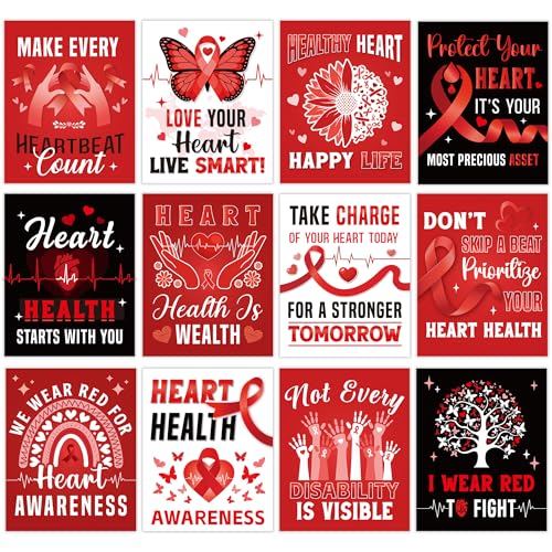 RUBOAOA Heart Health Posters 12 Pack