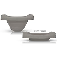 Vista 5 de Potette Plus Potty Value Pack: Kalencom Potette Plus 2 en 1 portátil y forro plegable reutilizable para uso doméstico (blanco/gris)