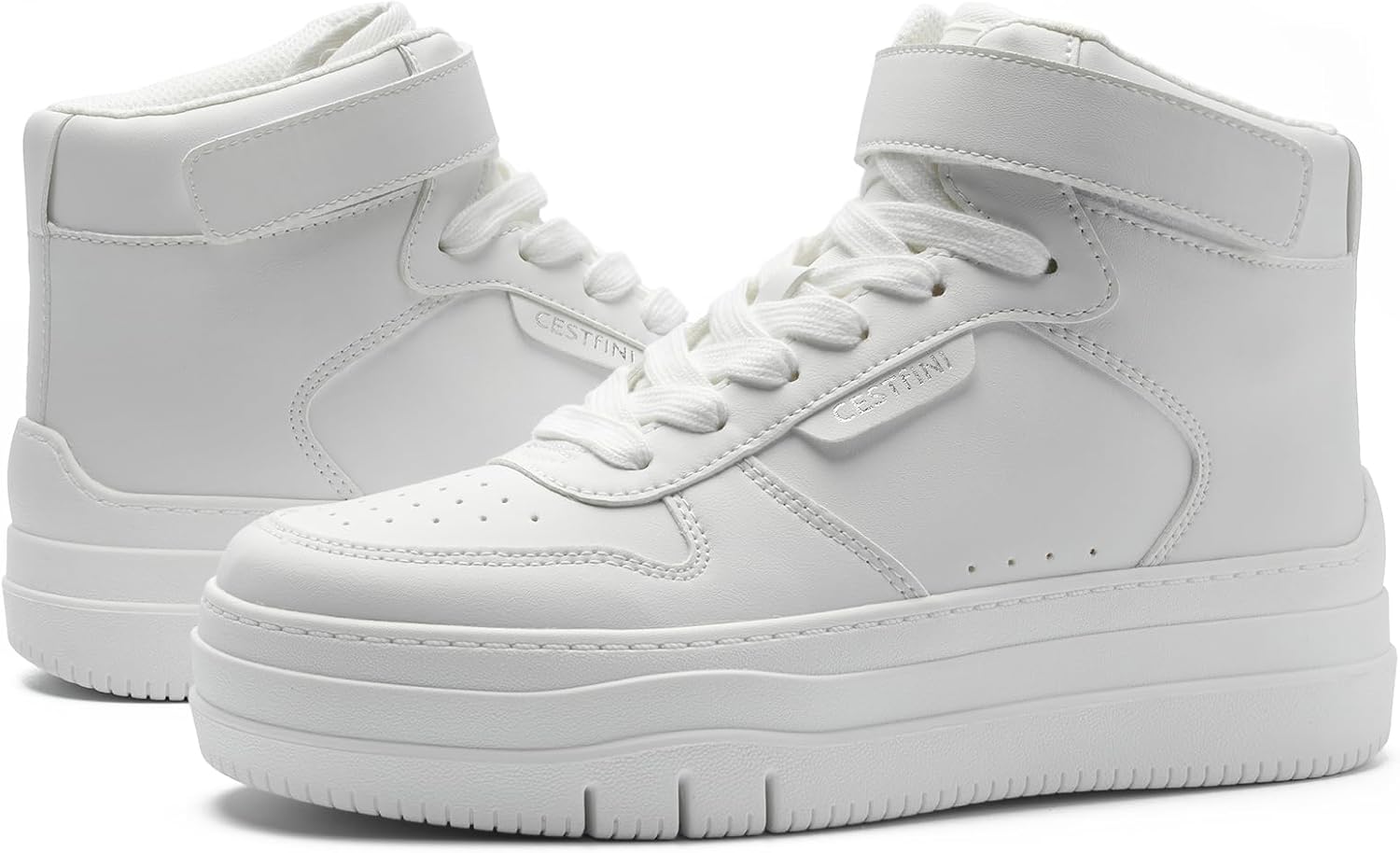 Cestfini High Top Platform Sneakers for Women, High Heel Fashion Sneakers for Women, Womens Comfortable Tennis Shoes - Image 4