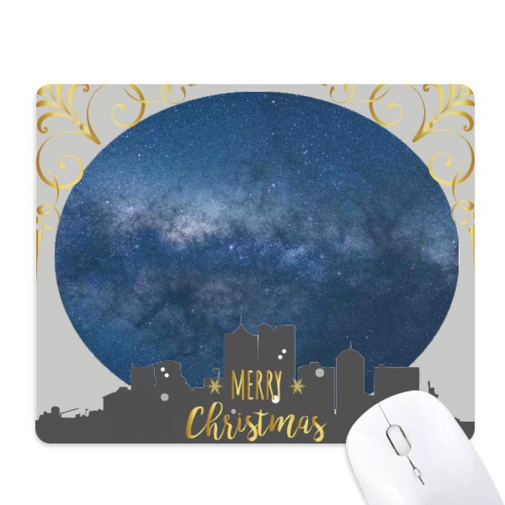 Tapis de souris galaxie de Noël en caoutchouc antidérapant