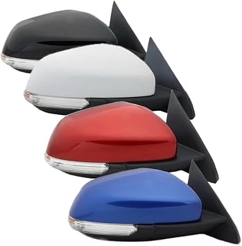 1pc Compatible For Roewe RX3 MG ZS Auto Motor Parts Rearview Mirror Left/Right White/Black/Blue/Red 6/8 Lines(Black Left 8 lines)