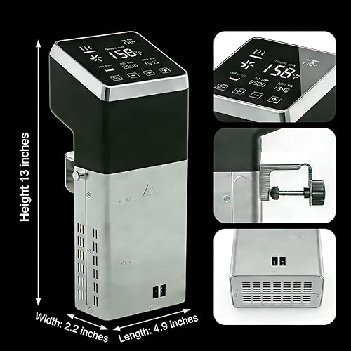 Miniatura 3 de Olla de precisión comercial Sous Vide de 1400 W | Circulador de inmersión de calentamiento rápido | Máquina térmica Sous Vide con temperatura y