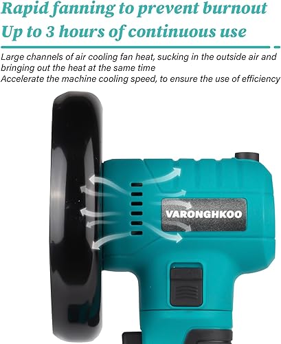 Miniatura 5 de Amoladora angular inalámbrica de 12 V 19500 RPM, con 2 baterías de 3000 mAh, cuchillas de corte de nailon, disco de moliendadisco de corte de metal