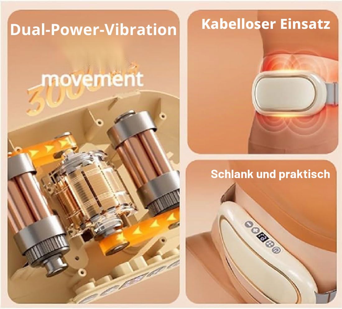 Privater Physiotherapeut für den Bauchbereich, Elektrisch Kabellose Schlankheitsgürtel,Bauchmassagegerät,Tragbare Bauchmuskeltrainer,Bauchmuskel Gürtel Elektrisch mit 6 Modi & 9 Intensitäten